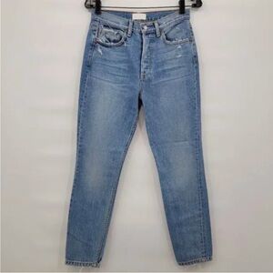 New Boyish Women High Rise Billy Distressed Skinny Jeans Crop 27